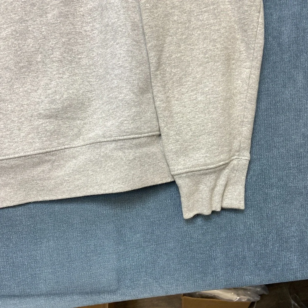 The North Face Hoodie Mens Medium Heather Gray Fleece Lined Kangaroo Pockets